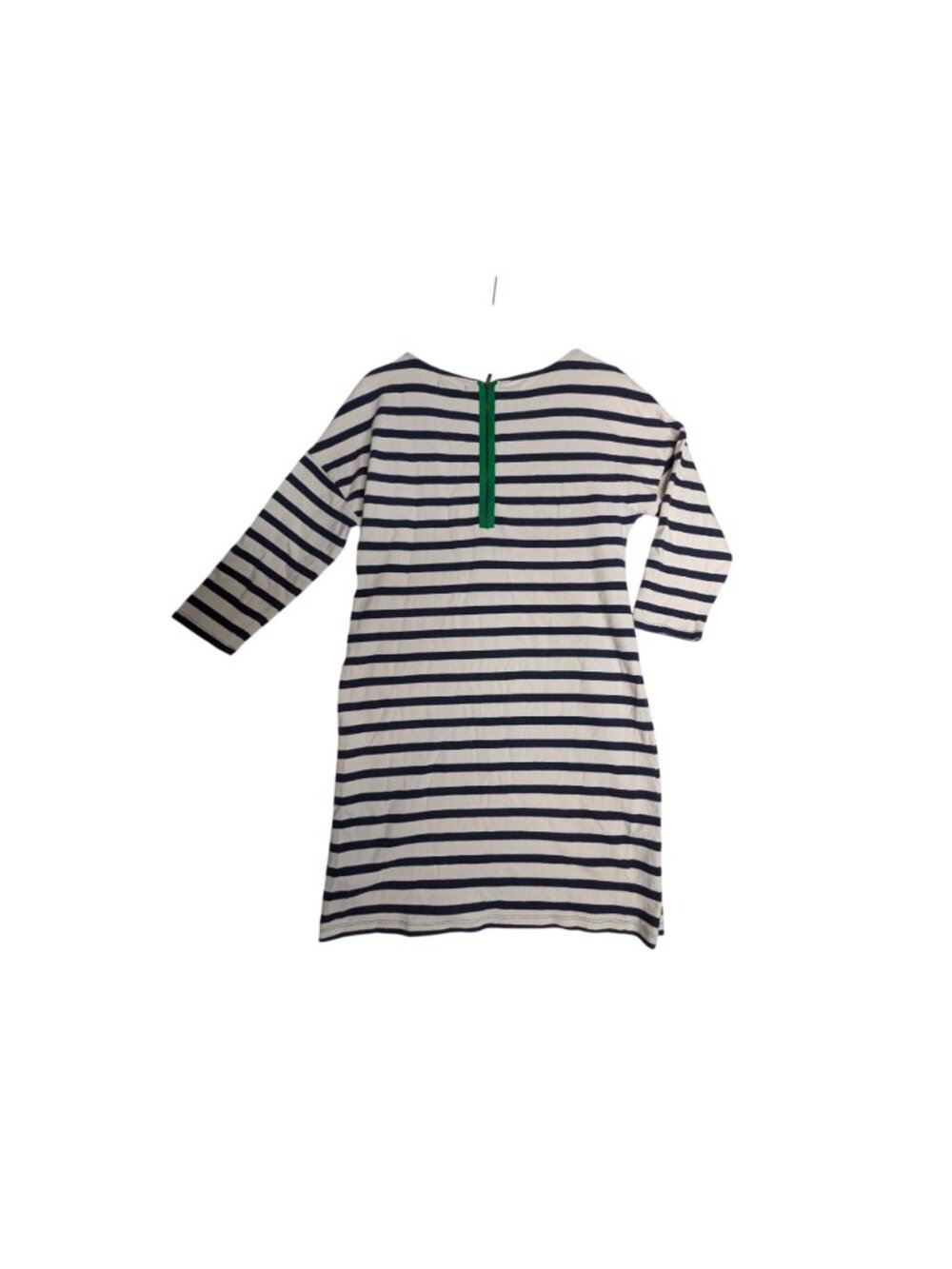 Tommy Hilfiger Breton Striped Navy & Ivory Cotton Nautical Dress 3/4 Sleeves Sz - Picture 9 of 11
